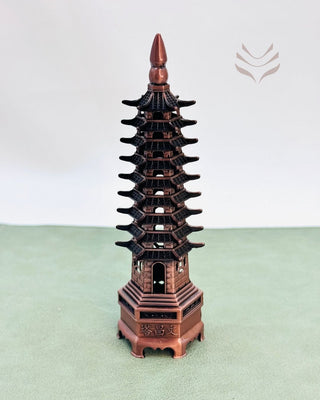 Bronze Light-Coded Sacred Education Tower feng shui ornament