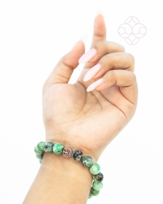 Light-Coded Stone of Hope Variscite  Bracelet