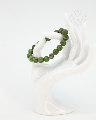 Light-Coded Broken Heart Healer Chrysoprase Bracelet