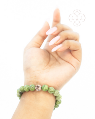 Light-Coded Broken Heart Healer Chrysoprase Bracelet