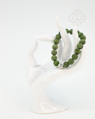 Light-Coded Broken Heart Healer Chrysoprase Bracelet