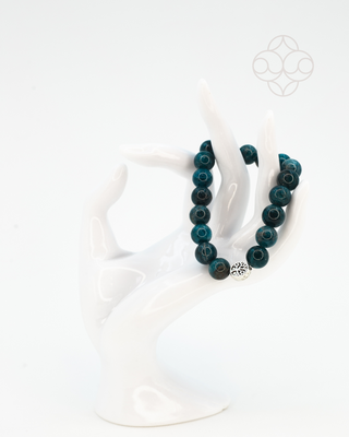 Light-Coded Ambition and Confidence Blue Apatite Bracelet