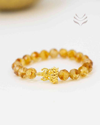 Raining Wealth Lakshmi Bracelet with citrine crystals