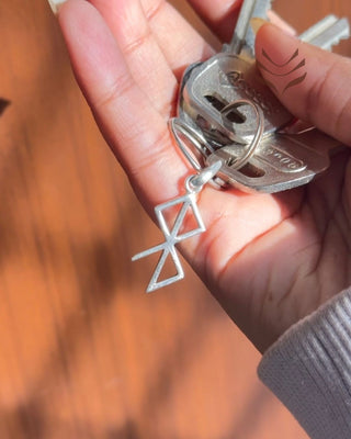 Light-Coded Ancient Silver BindRune Pendant