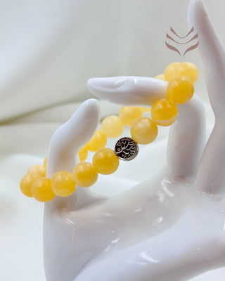 Light-Coded Daily Motivation Yellow Calcite Bracelet