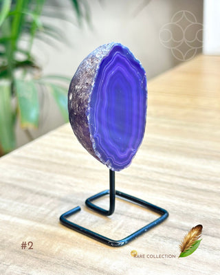 Light-Coded Purple Agate Stands - 90gm (#2)