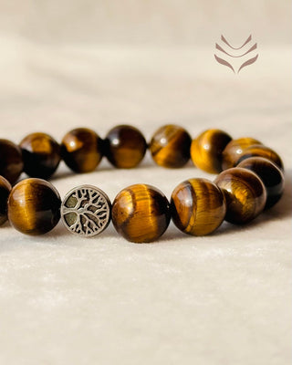 Light-Coded Success and Protection Tiger's Eye Bracelet