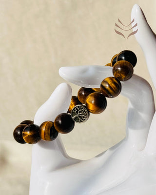 Light-Coded Success and Protection Tiger's Eye Bracelet