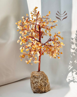 Light-Coded Citrine Crystal Tree