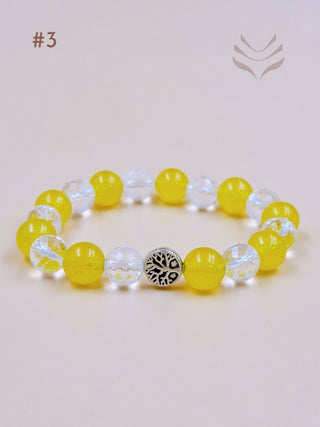 Higher Vibrational No.3 Bracelet with yellow and clear beads