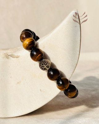 Light-Coded Success and Protection Tiger's Eye Bracelet