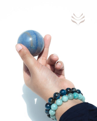 Dumortierite Gemstone Sphere for Spiritual Growth and Insight