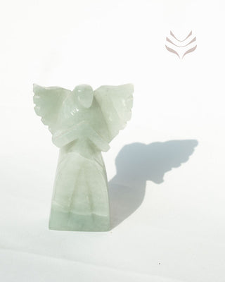 Worry Angel Green Jade Figurine by Vani Kabir Studio