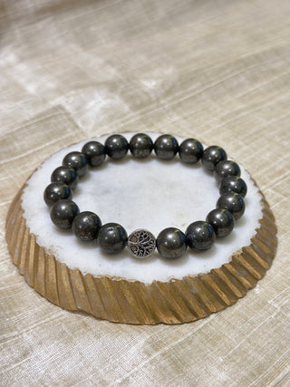 Iron Pyrite Bracelet - Boosts your physical energy and stamina and increases your willpower and supports you to stick to plans to change negative health habits and establish better ones