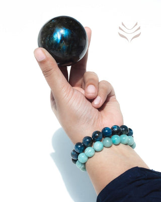 Labradorite Sphere – Crystal for Enhancing Intuition, Confidence, and Clarity by Vani Kabir Studio